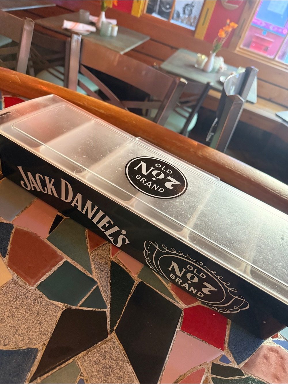 Jack Daniels Black and White 6 section garnish tray